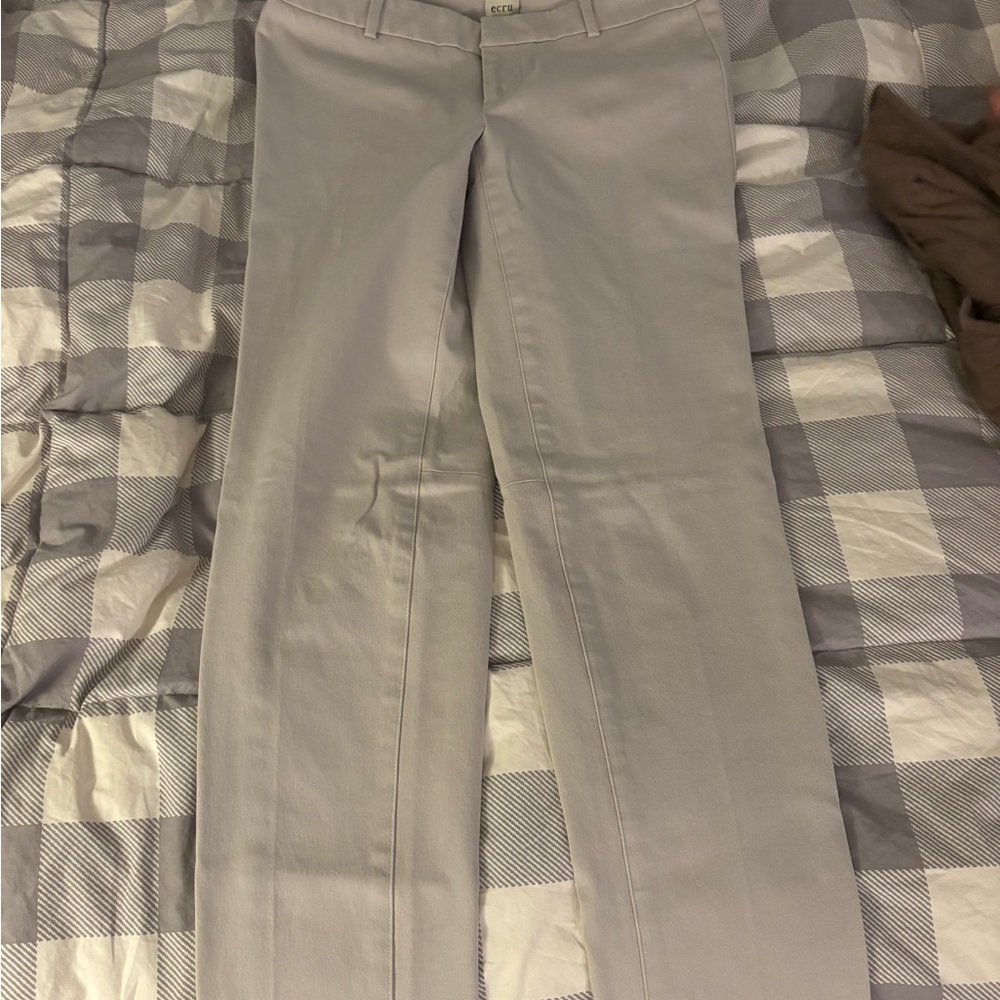Ecru Light Gray Trousers
